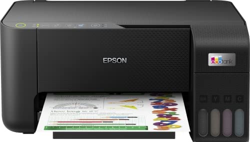 Epson Imprimante EcoTank ET-2812 avec réservoirs d'encre, Multifonction 3-en-1: Imprimante / Scanner / Copieur, A4, Jet d'encre couleur, Wifi Direct, Faible coût par page, Kit d'encre inclus, Compact Fiche Technique et Prix au Maroc
