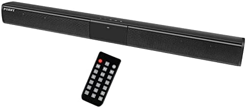 Poesy Barres de Son, Haut Parleur, Wireless Bluetooth 5.0 Barre de Son TV Canal, Soundbar stéréo HD Audio Son Surround Home Cinéma avec Télécommande, Support RCA, AUX, Carte TF Fiche Technique et Prix au Maroc