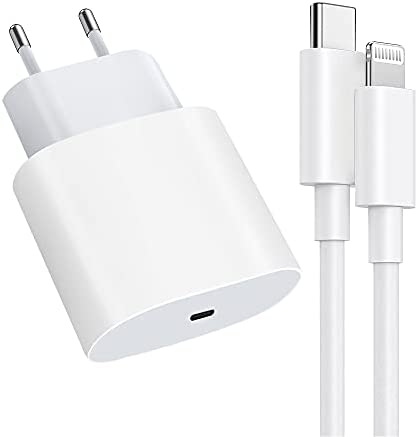【Certifié Apple MFi】 Chargeur Rapide iPhone 14 20W PD Type C Chargeur Mural avec câble USB C vers Lightning de 6 Pieds Compatible iPhone 14/14 Plus/14 Pro/14 Pro Max/13/12/11/XS/XS Max/XR/X, iPad Fiche Technique et Prix au Maroc