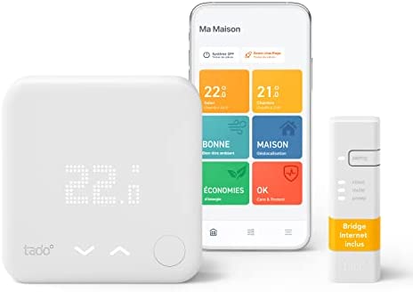 tado° Kit de Démarrage Thermostat Intelligent Filaire V3+ – Thermostat connecté pour chaudière et chauffage au sol – Installation facile – Compatible avec Alexa, Google Assistant et Siri Fiche Technique et Prix au Maroc
