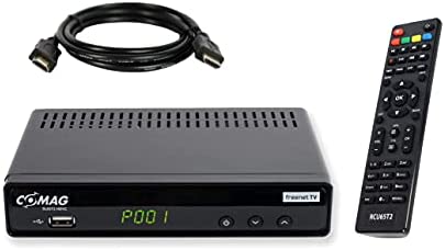 Comag SL65T2 Récepteur DVB-T2 avec 3 Mois de télévision Gratuite (émetteur privé en Full HD), PVR Ready, numérique, Full HD 1080p, HDMI, péritel, Lecteur multimédia, USB 2.0, 12 V, câble HDMI 1,5 m Fiche Technique et Prix au Maroc
