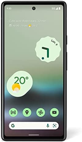 Google Pixel 6a – Smartphone Android 5G débloqué avec appareil photo de 12 Mpx et 24 heures d'autonomie – Galet – Version FR Fiche Technique et Prix au Maroc