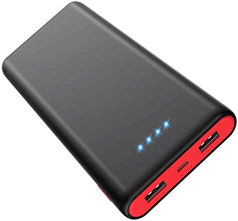 HETP [Noire et Rouge HX-Y8] Batterie Externe 25800mah Power Bank Chargeur Portable avec 2 USB Ports Sortie Chargement Simultané Batterie de Secours pour iPhone, Huawei, Samsung, Tablettes et Autres Fiche Technique et Prix au Maroc