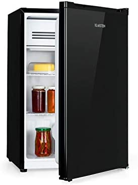 KLARSTEIN Delaware - Réfrigérateur compact, Capacité: 76 L, Congélateur: 4L, 2 niveaux de rangement, Range-boissons, Econome, Thermostat à 5 niveaux, Pieds réglables - Noir Fiche Technique et Prix au Maroc