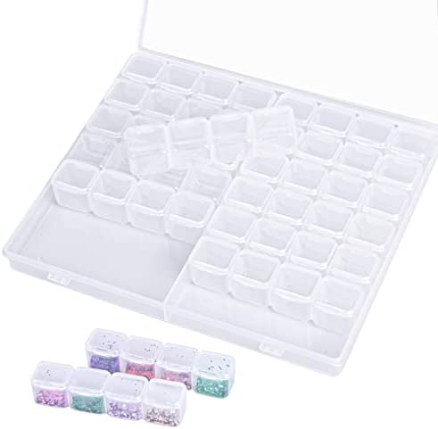 Boîte de Rangement avec 56 Compartiments,Plastique Boîte à Perles Rangement Bijoux,Removable Boîte à Broderie Diamant,Multi-Fonctions Organiseur pour Boucles D'oreilles/Strass/Peinture au Diamant Fiche Technique et Prix au Maroc