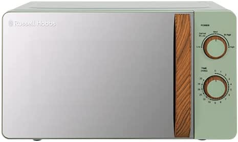 Russell Hobbs Micro-ondes RHMM713MG-N manuel avec poignée et bouton effet bois - Vert mat - 17 L Fiche Technique et Prix au Maroc