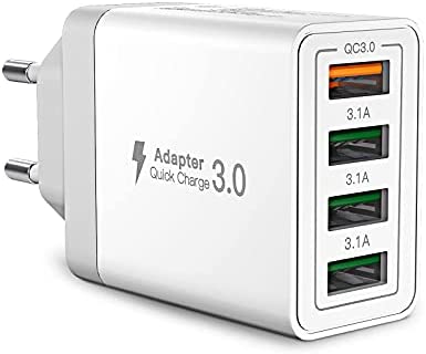 XUDUO Chargeur Prise USB Secteur, 4 ports Adaptateur Chargeur Mural USB avec 33W Intelligent QC 3.0 Chargeur rapide Multiple USB pour iPhone 13 12 11 Pro X 8 7 6s,Samsung Galaxy S21 S20 FE S10 A72 A51 Fiche Technique et Prix au Maroc