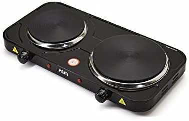 PEM Plaque de cuisson double - 2500W - HP-212,Noir Fiche Technique et Prix au Maroc