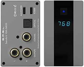 S.M.S.L Sanscrit 10th Generation MKⅢ Mini Compact Desktop Decoder Ear amplificateur, ak4493seq Audio Decoder with Remote Control (Grey) (Gris) Fiche Technique et Prix au Maroc