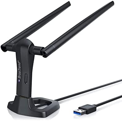 BrosTrend Linux USB Clé WiFi Adaptateurs, PC avec Ubuntu, Mint, Debian, Kali, Raspbian, Lubuntu, Xubuntu, Mate, Zorin, Raspberry Pi 2+, Windows11, 1200Mbps, Long Range 2 X 5dBi External Antennas Fiche Technique et Prix au Maroc