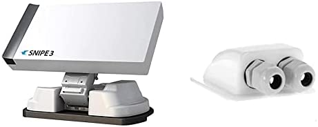 Selfsat Snipe V3 Twin Antenne Satellite entièrement Automatique & Offgridtec 006420 Passe-Toit 2 entrées pour Camping-Car, Caravane et Bateau Passe-câble en ABS Blanc 1 pièce Fiche Technique et Prix au Maroc