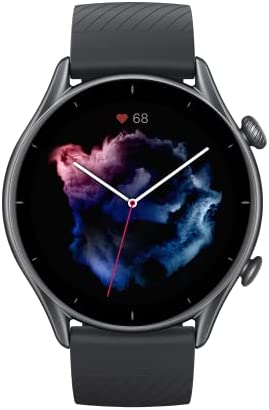 Amazfit GTR 3 Montre Connectée avec Alexa, 1.39" AMOLED, Autonomie de 21 Jours, SpO2, 150+ Modes Sportifs, GPS, 5 ATM Etanche Smartwatch Sport (Noir) Fiche Technique et Prix au Maroc