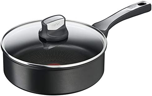 Tefal Unlimited On Sauteuse 24cm, Résistance rayures, Tous feux + induction, Revêtement antiadhésif, Thermo-Signal, Cuire à l'étouffée, braiser, mijoter Couvercle verre, Fabriqué en France G25932AZ Fiche Technique et Prix au Maroc