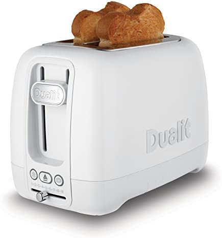 Dualit Grille Pain 2 Fentes Domus - Grille Pain Blanc avec Programme Décongélation - Technologie Peek & Pop - Boutons LED - Conçu au Royaume-Uni Fiche Technique et Prix au Maroc