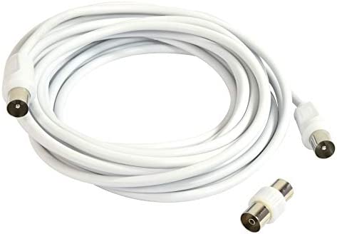 GEFOM 27600 PROLONGATEUR TV 5M Male+Adaptateur 9,52MM, Blanc Fiche Technique et Prix au Maroc