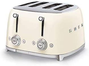 Smeg TSF03CREU - Grille-pain - 4 Fentes - Crème Fiche Technique et Prix au Maroc
