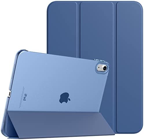 TiMOVO Coque Compatible avec iPad 10ème Génération 10,9 Pouces 2022 Étui, iPad 10 Coque, Légère&Mince Coque Arrière Translucide en PC, Housse Coque Trifold avec Réveil/Sommeil Auto, Gris Bleu Fiche Technique et Prix au Maroc