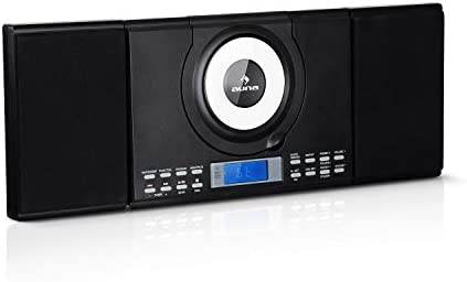 AUNA Wallie Microsystème - Chaîne HiFi, Radio CD, Lecteur CD Radio, 2X Enceintes stéréo 10W RMS, Lecteur CD, Tuner FM, Bluetooth, Port USB, écran LCD, Noir Fiche Technique et Prix au Maroc