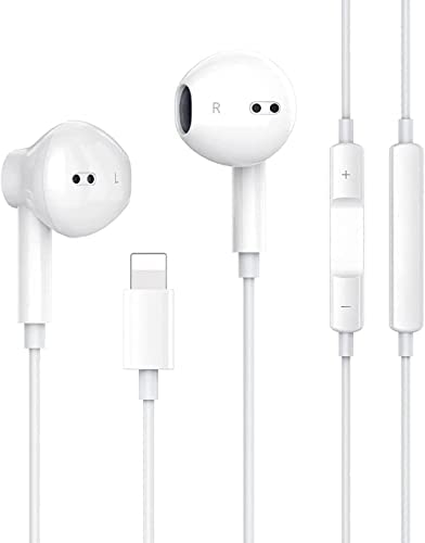 Ecouteurs pour iPhone,Intra-Auriculaires pour iPhone,Casque antibruit filaires stéréo HiFi avec Micro et contrôle du Volume intégrés, Compatible avec iPhone 11/11Pro/13 Pro/12/11Pro/X/XS/SE/XR/7/8Plus Fiche Technique et Prix au Maroc
