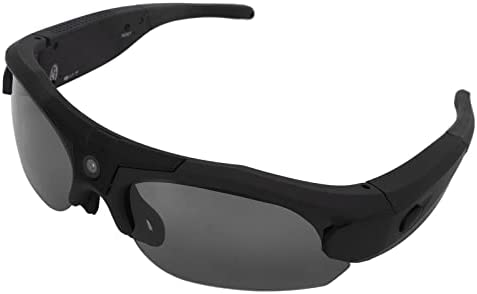 Lunettes pour Appareil Photo Lunettes de Vidéo Champ de Vision Large Monture Arquée Verres PolariséS Connexion de L'application Wi-FI avec éTui à Lunettes de Sport (Le Noir) Fiche Technique et Prix au Maroc