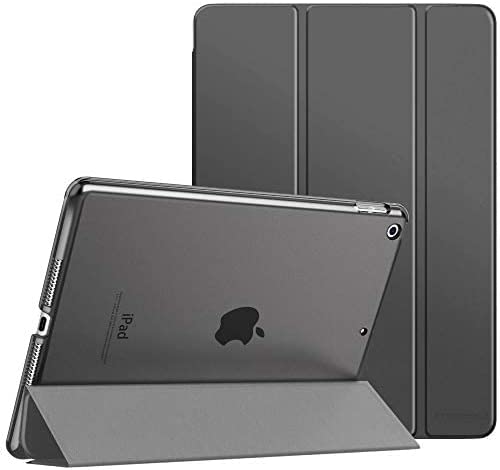 MoKo Étui Compatible avec iPad 9e Génération 2021/iPad 8ème Génération 2020/iPad 7ème Gén 2019, Etui à Rabat avec Support Léger avec Semi-Transparent Protecteur pour iPad 10.2 2021 - Gris Sidéral Fiche Technique et Prix au Maroc