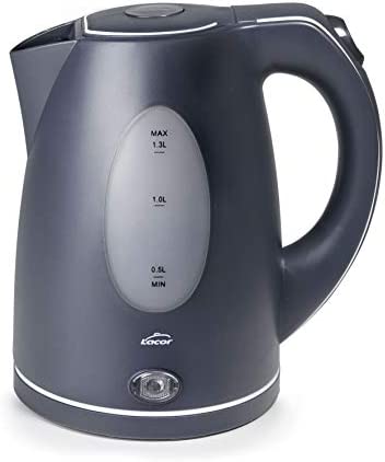Lacor - Bouilloire électrique Grey 2200 W, sans BPA, 1'30 L Fiche Technique et Prix au Maroc
