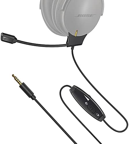 FULAIM Micro Boom Compatible avec Bose QuietComfort 35 (QC 35) et Quiet Comfort 35 II (QC35 II) avec contrôle du Volume et Interrupteur muet pour PC, PS4 PS5 Xbox One Controller, téléphone Fiche Technique et Prix au Maroc