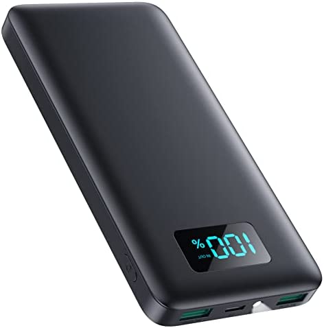 QTshine Batterie Externe 13800mAh, Power Bank PD 3A USB C Entré & Sortie Ultra Mince & Compact Chargeur Portable avec Affichage LED & Lampe de Poche Compatible avec iPhone Samsung Xiaomi (Noir) Fiche Technique et Prix au Maroc