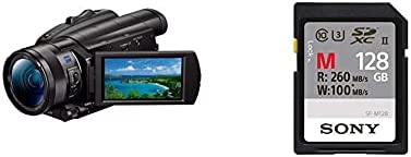 Sony FDR-AX700 Caméscope 4K HDR avec autofocus à détection de Phase Ultra-Rapide Noir & SFG1M Carte mémoire SD UHS-II SDXC 128Go (Vitesse de Lecture jusqu'à 260Mo/s et Vitesse de l'écriture 100Mo/s) Fiche Technique et Prix au Maroc