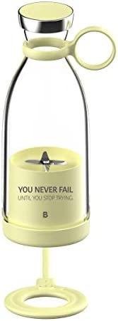 Mixie Gourde Blender Portable sans fil 350 ml pour Smoothies et Milk Shake avec Chargeur à induction Sans BPA - Mixeur puissant et rapide pour fruits/glaces - (Yellow) Fiche Technique et Prix au Maroc