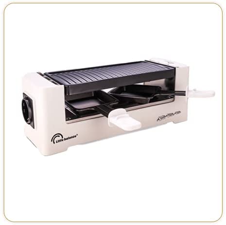 LITTLE BALANCE 8499 Jura Connect 2 - Raclette 1 ou 2 personnes - Assemblage en série de 3 appareils possible - Revêtement anti-adhésif - Puissance 350 W - Blanc Fiche Technique et Prix au Maroc