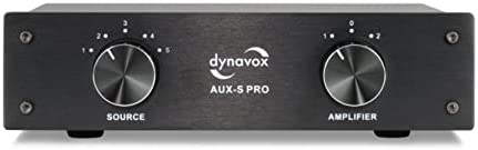 Dynavox AUX-S Pro, possibilité de Commuter Entre 5 entrées Sources stéréo (Platine CD, DVD, Radio etc.), 2 Sorties amplificateurs (stéréo, Surround), Noir Fiche Technique et Prix au Maroc