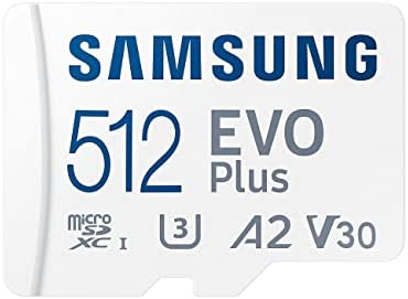 Samsung Evo Plus - Carte mémoire microSD SDXC U3 Classe 10 A2 130 Mo/s avec adaptateur SD 2021 (512 Go) Fiche Technique et Prix au Maroc