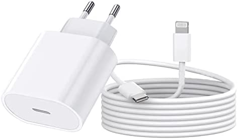 Chargeur Rapide USB C【Apple MFi Certifié】 20W PD 3.0 Secteur Chargeur de Prise avec Câble USB C vers Lighting de 2M Compatible avec iPhone 14/13/12/11/X/8/7/6/5, Prend en Charge Tous Les systèmes iOS Fiche Technique et Prix au Maroc