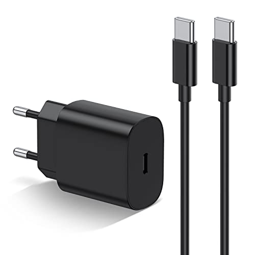 Chargeur Samsung Rapide 25W, Chargeur USB C + Cable USB-C vers USB-C Compatible avec Samsung Galaxy S22, S21 Ultra, S21 Fe, S20, S10, S9, A13, A33, A52, A53, Z Flip4 5G, Z Fold4 5G Fiche Technique et Prix au Maroc