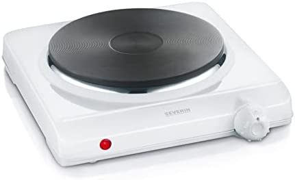 SEVERIN Plaque de cuisson 1 500 W, Plaque de cuisine idéale pour logement étudiant, dans le jardin ou au camping, Plaque électrique au thermostat réglable en continu, blanc, KP 1091 Fiche Technique et Prix au Maroc
