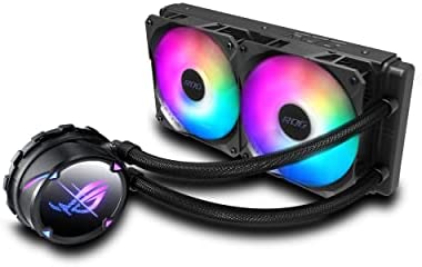ASUS ROG Strix LC II 240 ARGB, Kit de watercooling All-in-One de 240 mm, Socket Intel LGA 1700/1200/1150/1151/1152/1155/1156/2066 et AMD AM4/TR4, 2 Ventilateur PWM 120 mm ARGB Noir Fiche Technique et Prix au Maroc