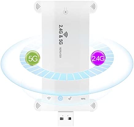 ANKUY USB Amplificateur WiFi,Repeteur WiFi, WiFi Extender, Booster WiFi, Amplificateur Internet Double Signal WiFi 1200 Mbps 2,4 GHz et 5 GHz, WPS, Mode AP, Compatible avec Tous Les appareils WiFi Fiche Technique et Prix au Maroc