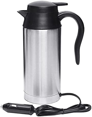 Bouilloire électrique de 750ml en acier inoxydable 12V Chauffage automatique Chauffage rapide Tasse chauffante électrique Thermoses de voyage Pour les longs trajets en voiture, camping, plein air Fiche Technique et Prix au Maroc