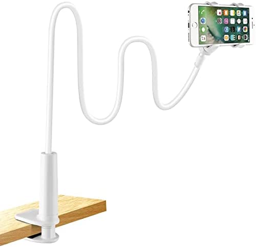 LONZOTH Support Telephone Lit, Support Téléphone avec Col de Cygne Flexible Long Bras Rotation 360° Réglable pour iPhone 13/ 13Pro,12/ 12 Pro Max, 11 Pro XS Max X 8 7 Samsung Huawei (4-6,5") Fiche Technique et Prix au Maroc