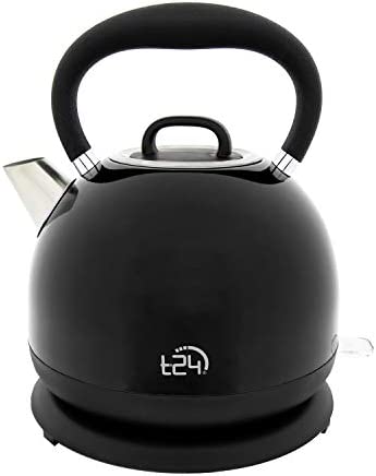T24 Bouilloire rétro en acier inoxydable 1,7 l 2200 W Noir Fiche Technique et Prix au Maroc