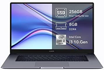 HONOR MagicBook X15 PC Ordinateur Portable 15 Pouces FHD, Intel Core i3, Chassis Métal, 256Go SSD, RAM 8Go, Windows 10 Home, Clavier Français AZERTY Rétroéclairé - Gris Fiche Technique et Prix au Maroc