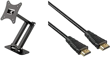 TEMPO DI SALDI Support De Bras De TV Support Mural pour Moniteur LCD LED Plasma De 10 À 32 Pouces & PremiumCord 4K Câble HDMI Haute Vitesse M/M 10.2Gbps avec Ethernet, Noir, 3 m Fiche Technique et Prix au Maroc