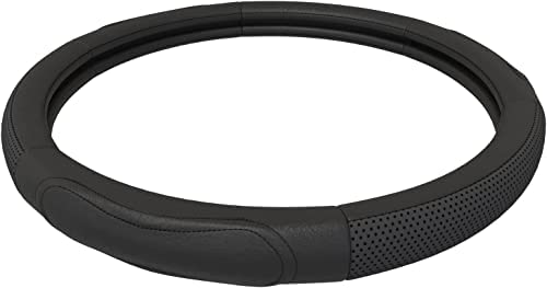 Upgrade4cars Couvre Volant Voiture Noir Simili-Cuir | Taille Universel 37-39 cm | Accessoires Auto Decoration Interieur Fiche Technique et Prix au Maroc