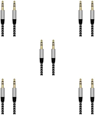 Vokmon 5 Ensemble de Câble 3,5 mm mâle à mâle Cordon Connexion Audio Fil Home Cinéma Argent Fiche Technique et Prix au Maroc