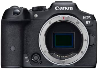 Canon EOS R7 Appareil Photo Hybride (Enregistrement vidéo 4K/30p, jusqu'à 15 IPS, WLAN, système de Mise au Point Dual Pixel CMOS AF II à Apprentissage en Profondeur) Noir Fiche Technique et Prix au Maroc