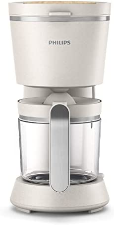 Philips Cafetière filtre - Édition Eco Conscious, Pichet en Verre de 1.2 L, Jusqu'à 15 Tasses, Fabriquée à Partir d'Huile de Cuisson Usagée, Blanc Soyeux Mat (HD5120/00) Fiche Technique et Prix au Maroc