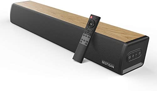 MEGACRA BESTISAN Barre de son pour TV filaire et sans fil Bluetooth 5.0 Système Home Cinéma (61 cm, 60 W, basses profondes, trois modes d'égaliseur, basses réglables, montage mural) Fiche Technique et Prix au Maroc