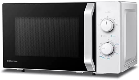 Toshiba MW2-MM20P(WH) Four à micro-ondes standard 20 litres 800 W 5 niveaux de puissance avec fonction de décongélation pratique, éclairage LED intérieur/blanc Fiche Technique et Prix au Maroc