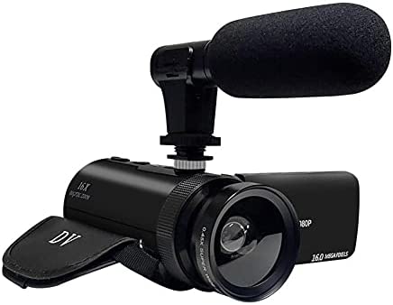 Caméra HD 1080P caméscope caméra vidéo numérique 1600 pixels caméra Vlogging Enregistreur avec Standard + Microphone + grand angle Fiche Technique et Prix au Maroc